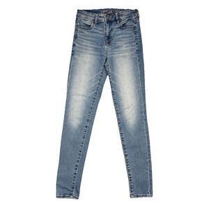 American Eagle Hi Rise Jeans Womens 4 Jegging Blue Next Stretch Measures 26x28.5